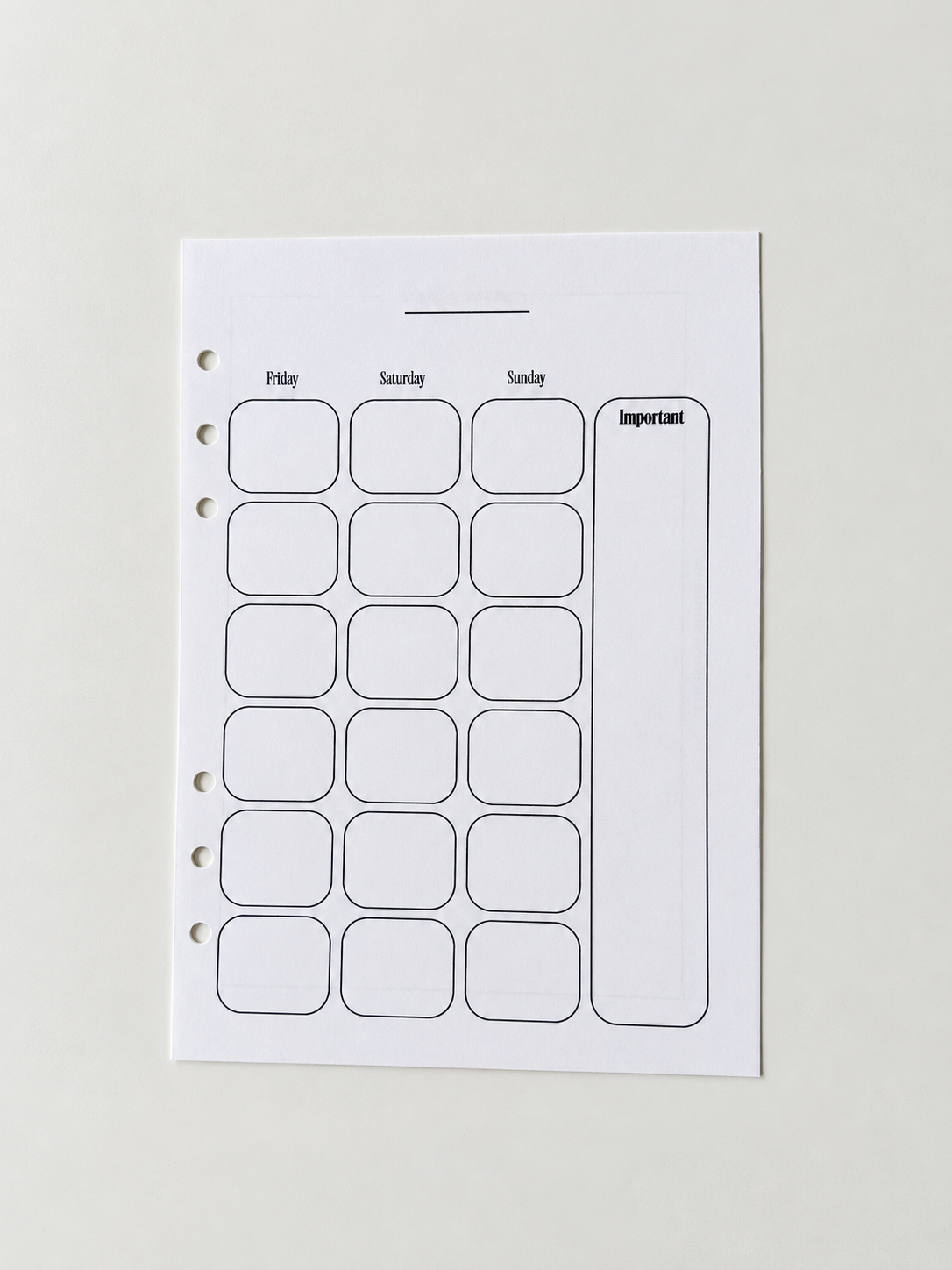 PREORDER: Undated A5 Monthly Planner Inserts | 6 or 12 Months