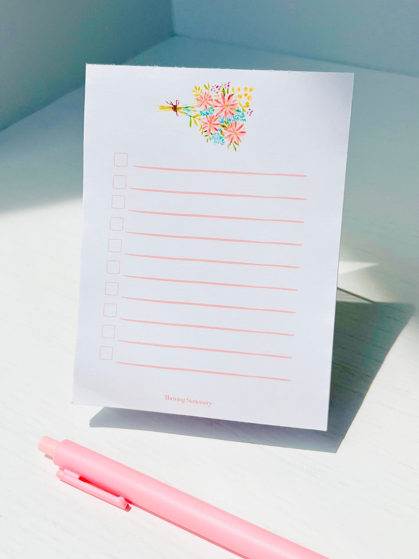 Soft Bouquet To Do List Notepad