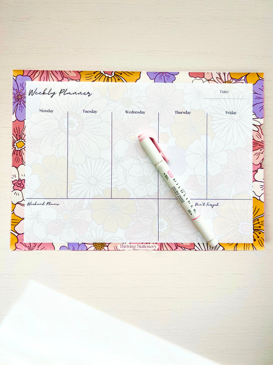 Petals & Plan Weekly Planner / Deskpad