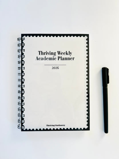 A5 -12 Month Student Planner Weekly Layout – Academic Planner for High School & College Students