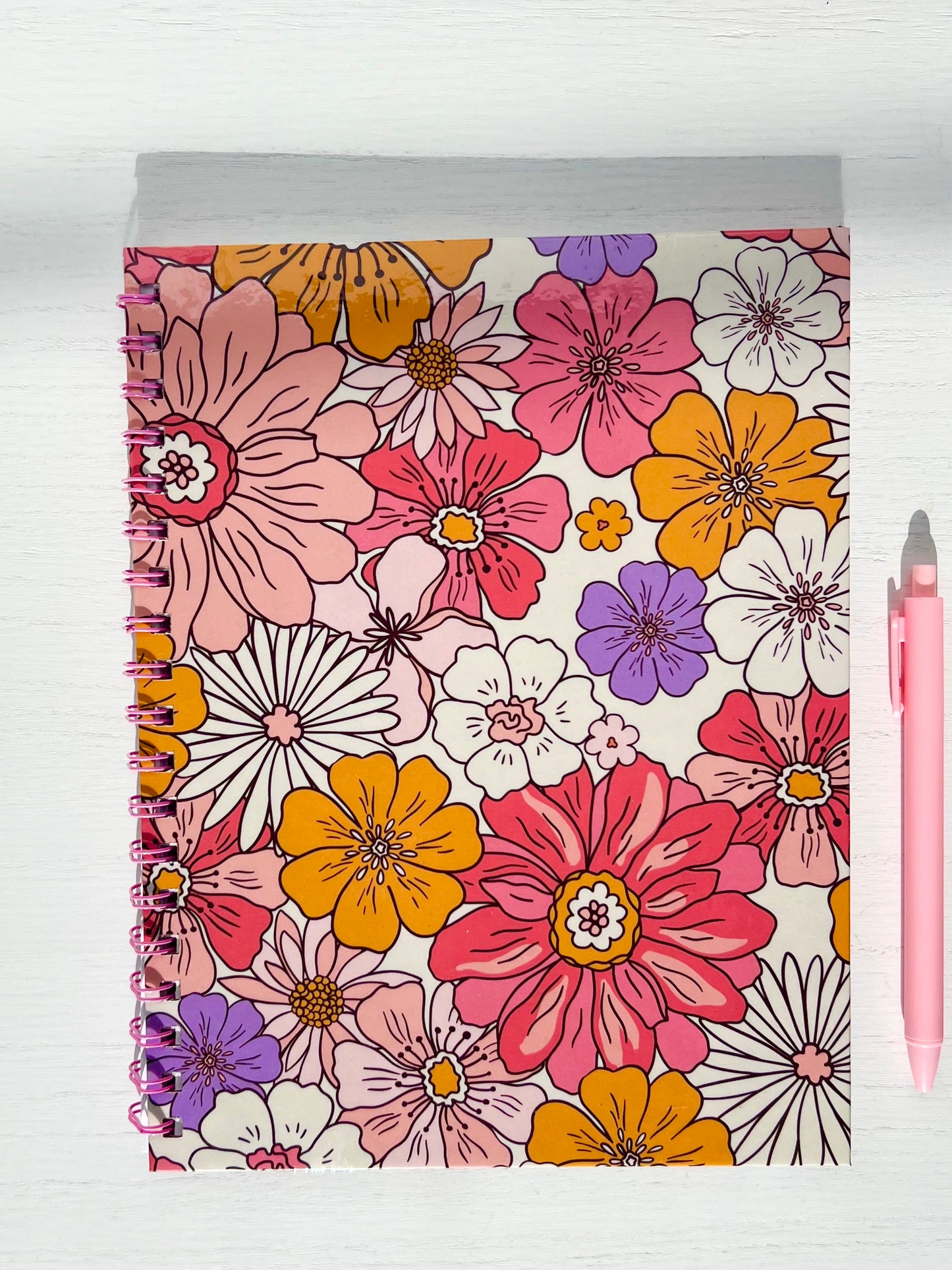 Vibrant Petals Large Lined Notebook