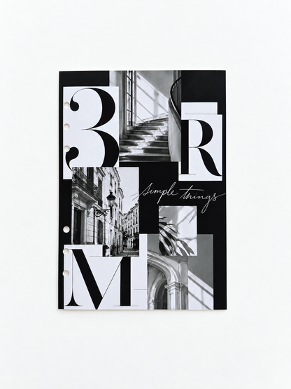 PREORDER: Chic in Black | A5 Planner Dashboards · Set of 6