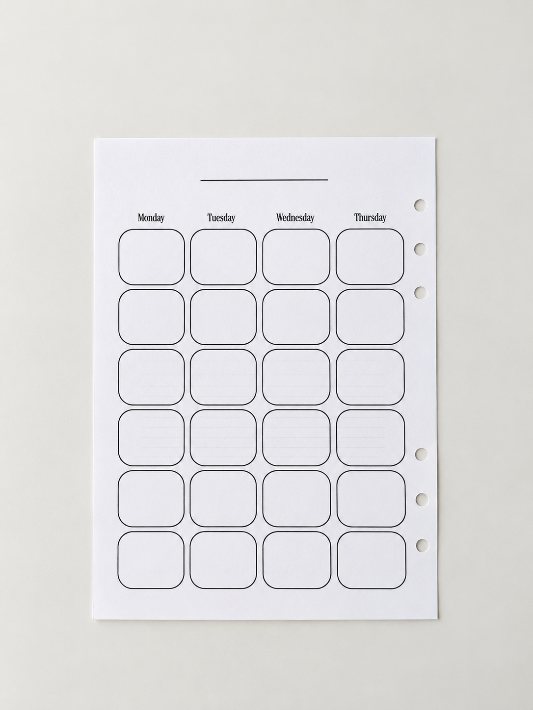 PREORDER: Undated A5 Monthly Planner Inserts | 6 or 12 Months