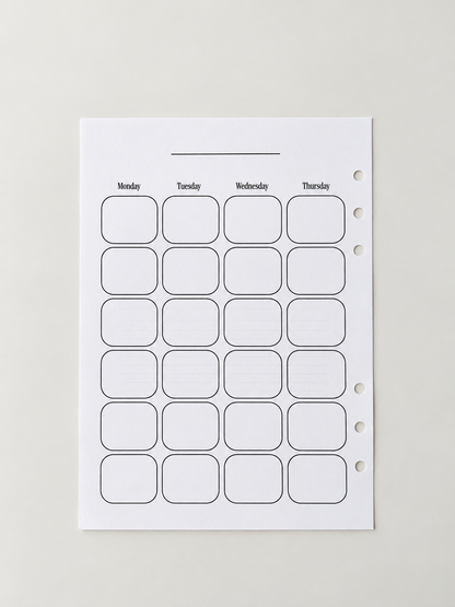 PREORDER: Undated A5 Monthly Planner Inserts | 6 or 12 Months