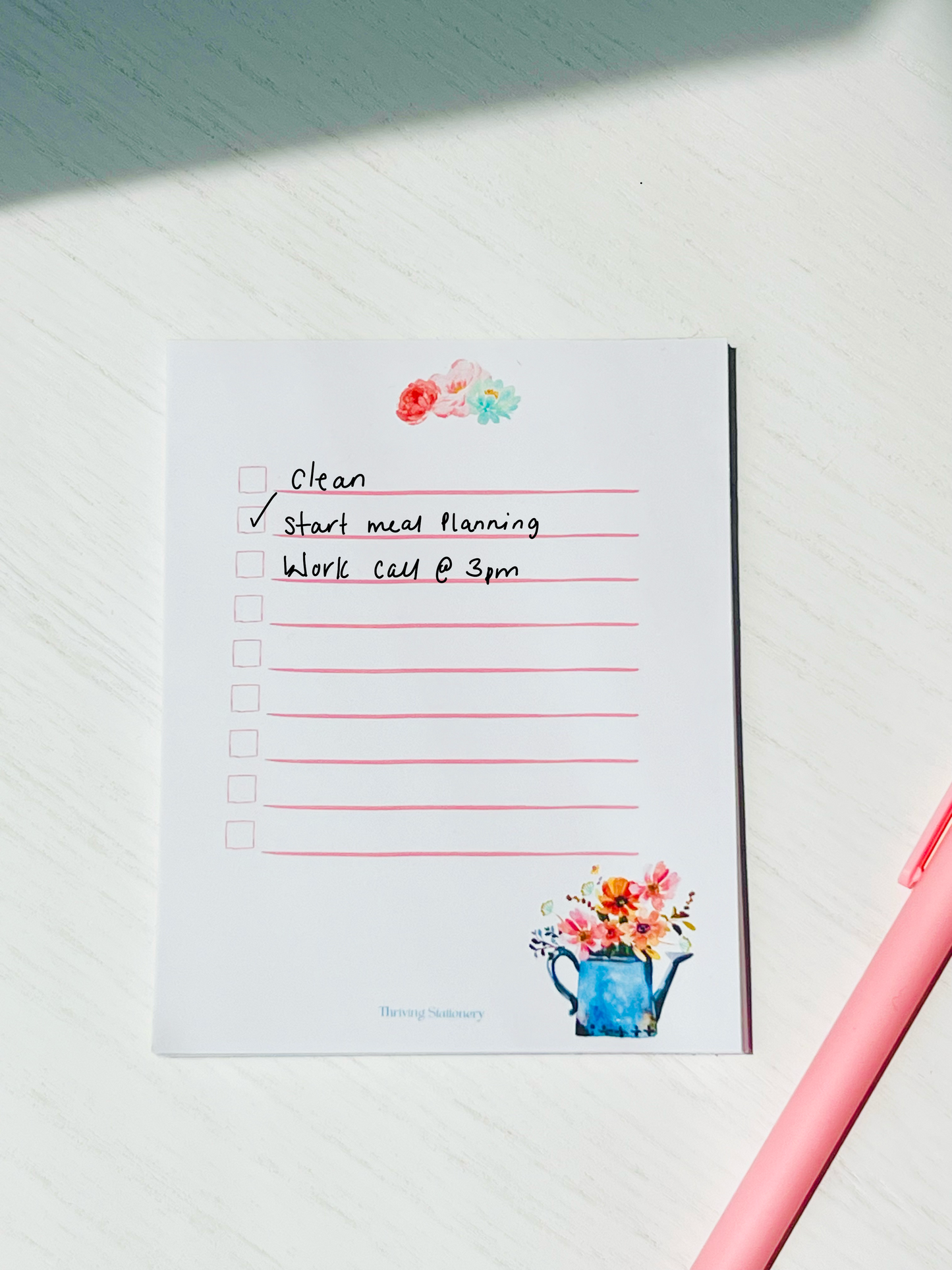 Delicate Summer To Do List Notepad