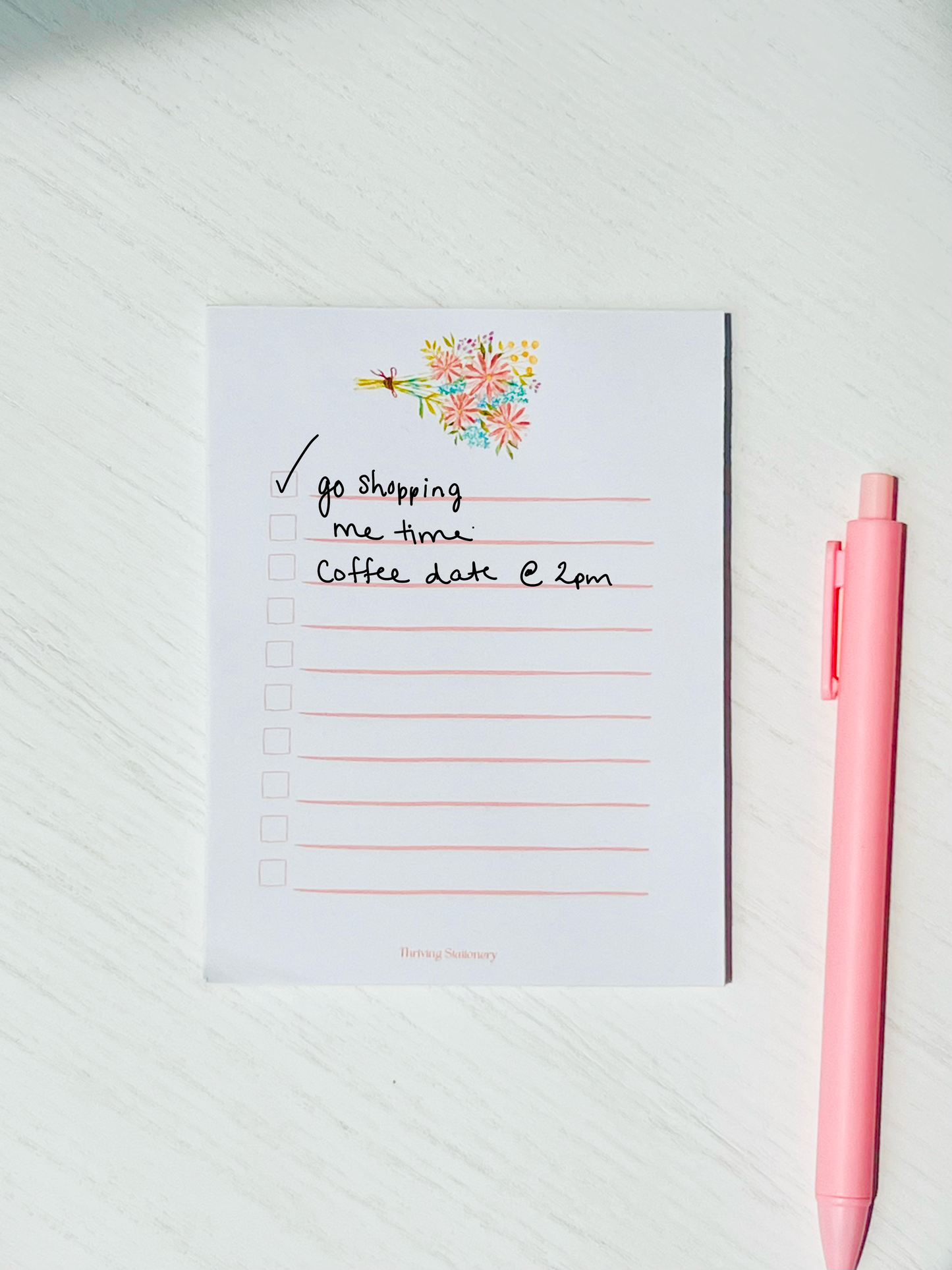 Soft Bouquet To Do List Notepad