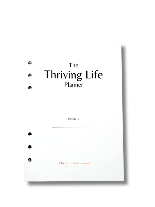 6- 12 Month Dated or Undated Weekly Planner Inserts | A5 Ring Planner | Minimal Weekly Overview + Habit Tracker