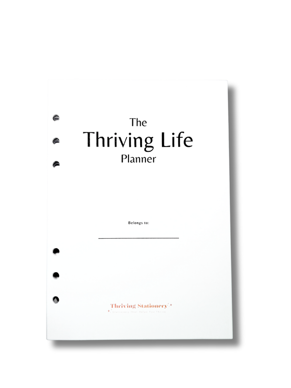 6- 12 Month Dated or Undated Weekly Planner Inserts | A5 Ring Planner | Minimal Weekly Overview + Habit Tracker