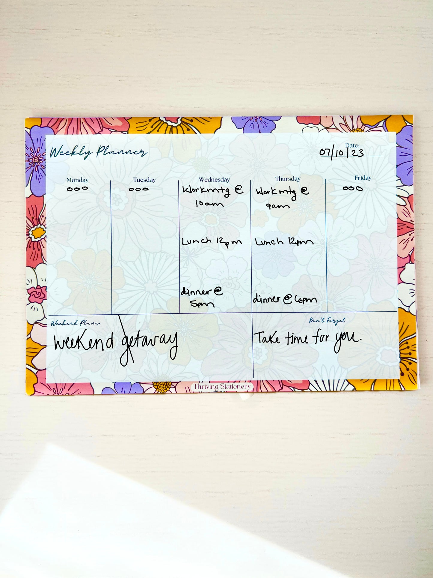 Petals & Plan Weekly Planner / Deskpad