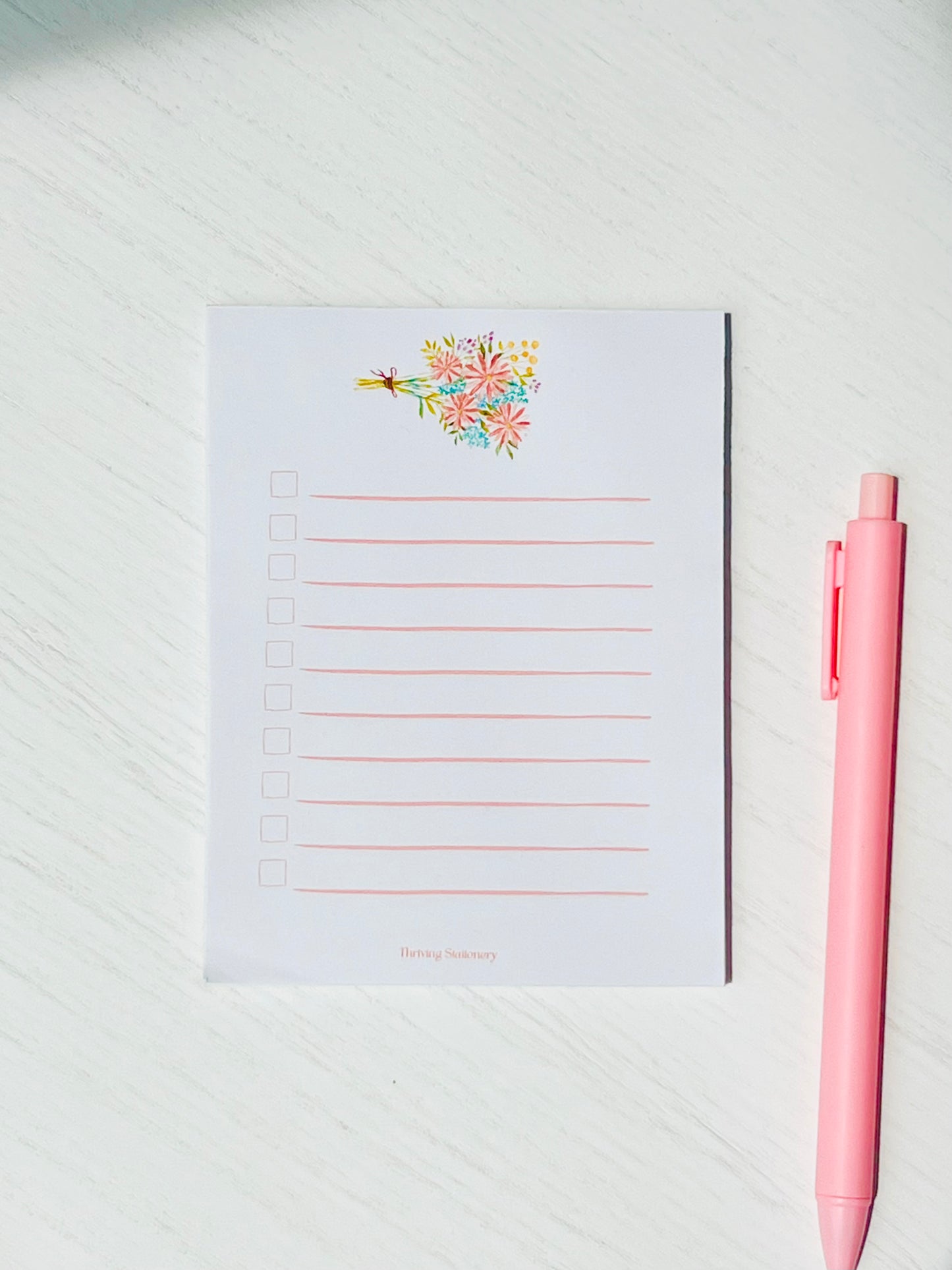 Soft Bouquet To Do List Notepad