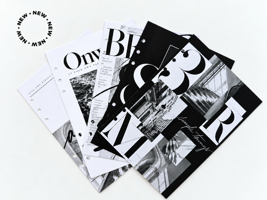 PREORDER: Chic in Black | A5 Planner Dashboards · Set of 6