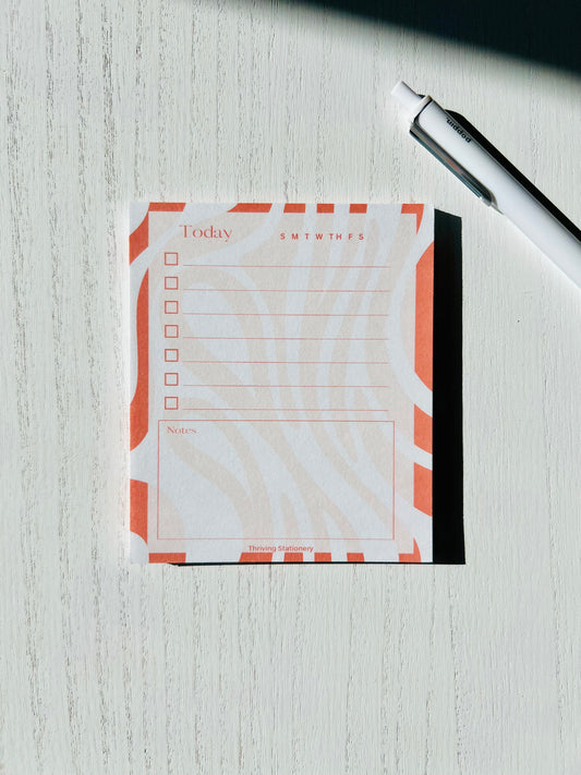 Pink Swirl Mini Daily Planner Notepad