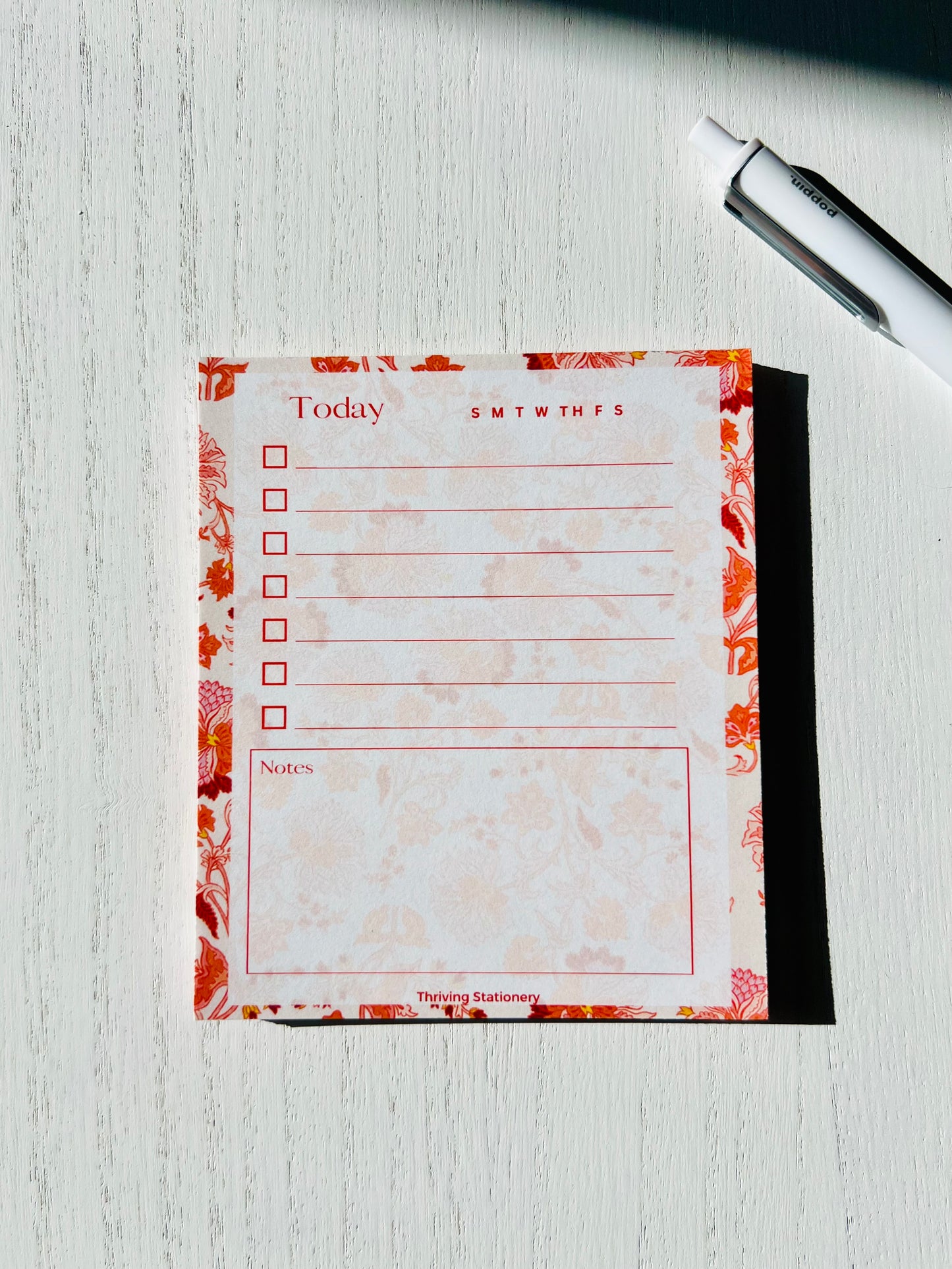 Roses in Bloom To Do List Notepad