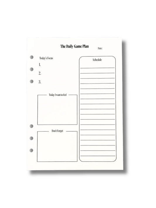 Undated A5 Daily Planner Inserts | 30 or 60 Days