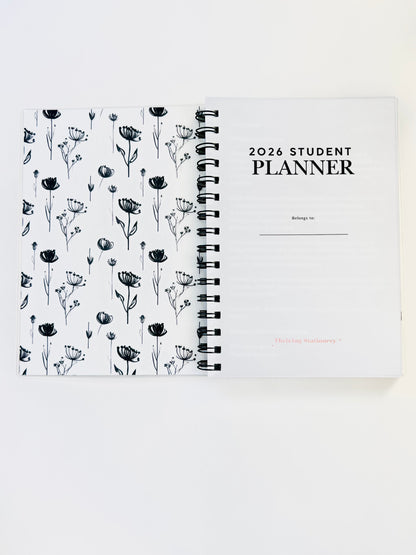 A5 -12 Month Student Planner Weekly Layout – Academic Planner for High School & College Students
