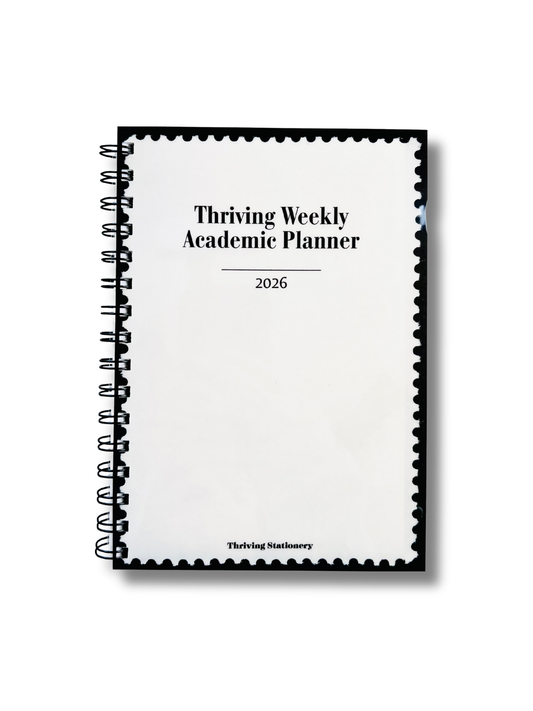 A5 -12 Month Student Planner Weekly Layout – Academic Planner for High School & College Students