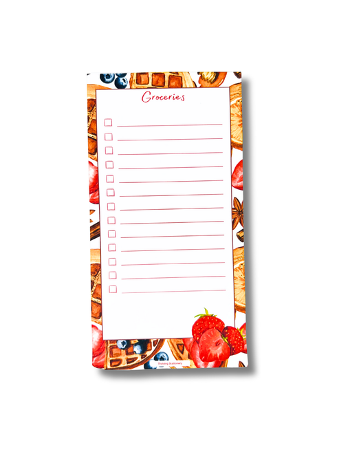 Magnetic Fridge Grocery List Pad – Breakfast Food Notepad, Tear-Off Sh ...