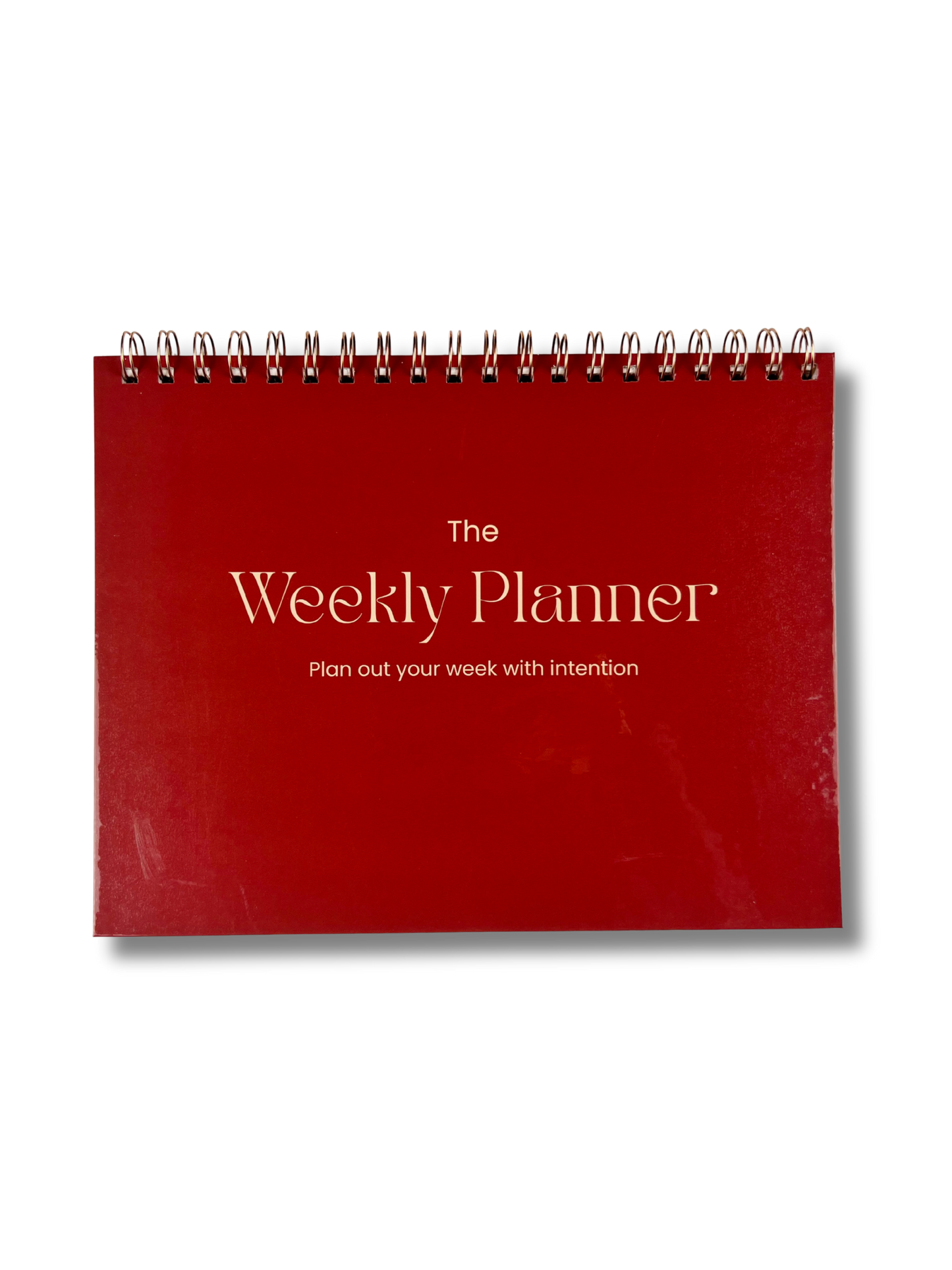 Fall Weekly Planner with autumn cover and spiral binding for weekly planning