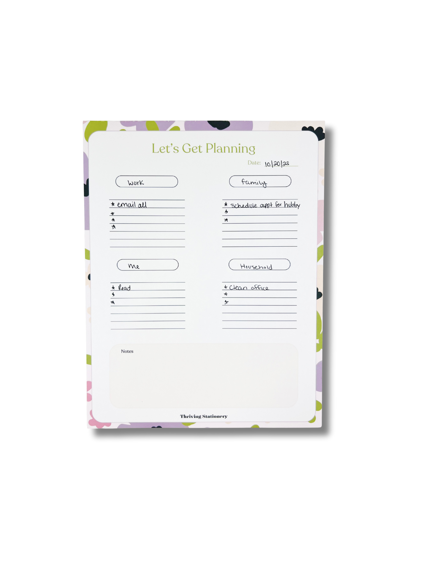 Daily Planner with minimal daily layout and soft purple design on a white background