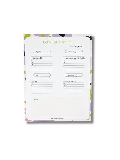 Daily Planner with minimal daily layout and soft purple design on a white background
