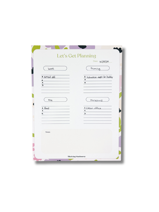 Daily Planner with minimal daily layout and soft purple design on a white background