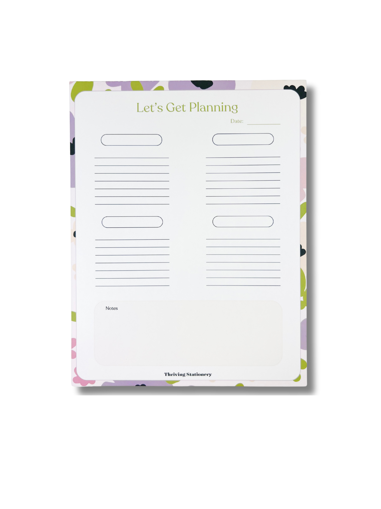 Daily Planner with minimal daily layout and soft purple design