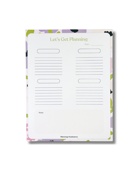 Daily Planner with minimal daily layout and soft purple design