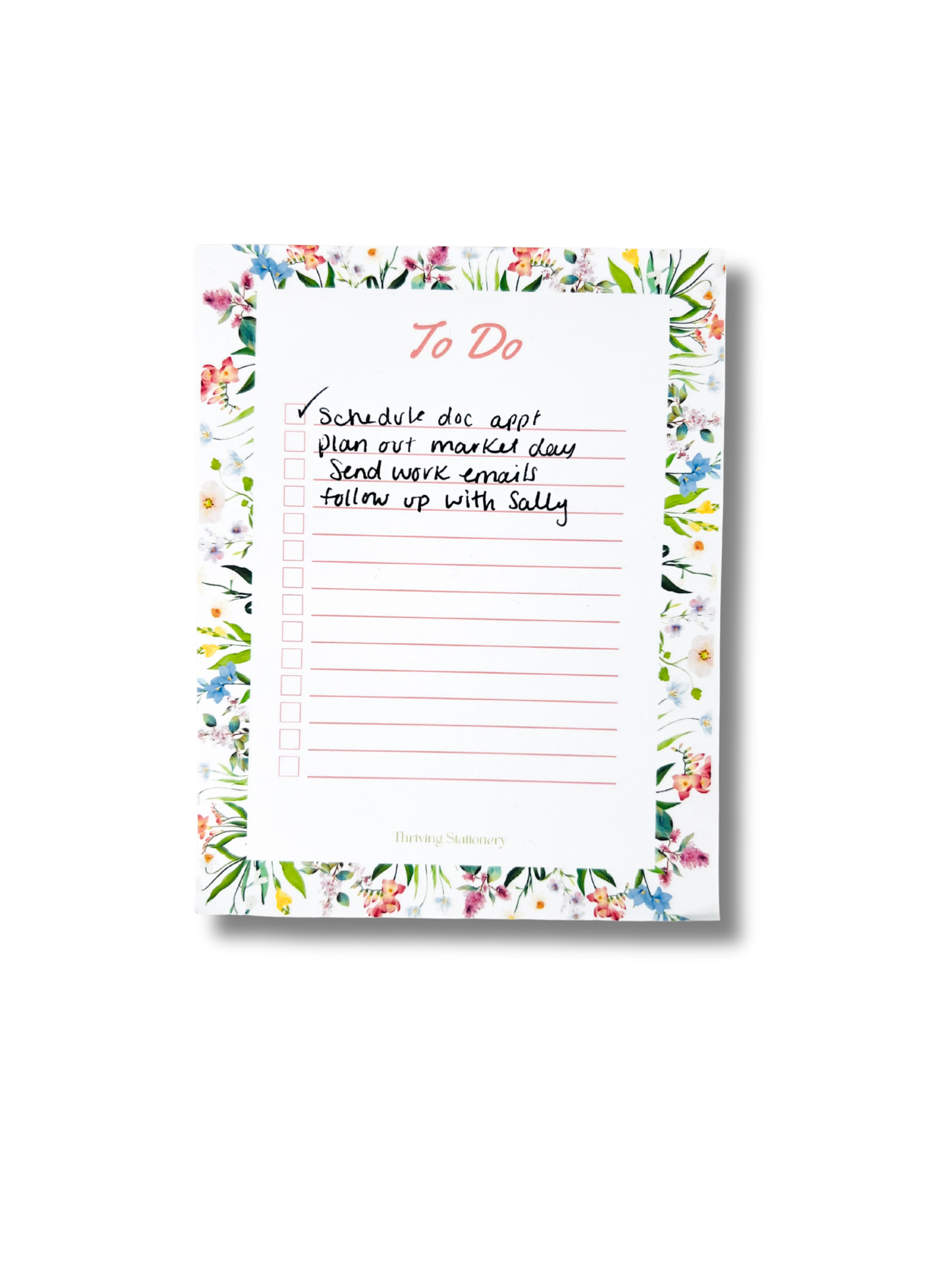 Tackle your day beautifully with the Floral To-Do List Notepad — a soft floral design made for daily tasks, checklists, and organized planning.