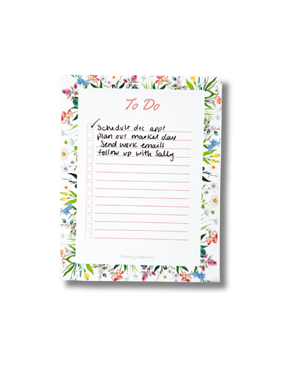 Tackle your day beautifully with the Floral To-Do List Notepad — a soft floral design made for daily tasks, checklists, and organized planning.